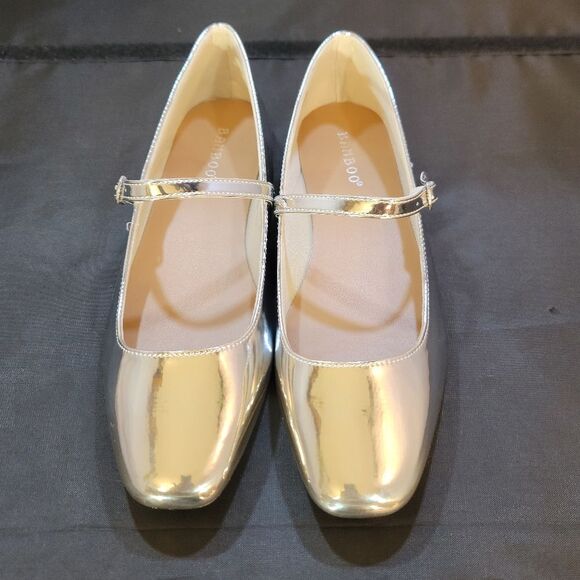 BRAND NEW BAMBOO MARY JANE STYLE CLASSIC BUCKLED STRAP ROUND-TOE FLAT SH… - Picture 2 of 16